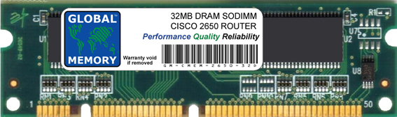 32MB DRAM SODIMM MEMORY RAM FOR CISCO 2650 ROUTER (MEM2650-32D)